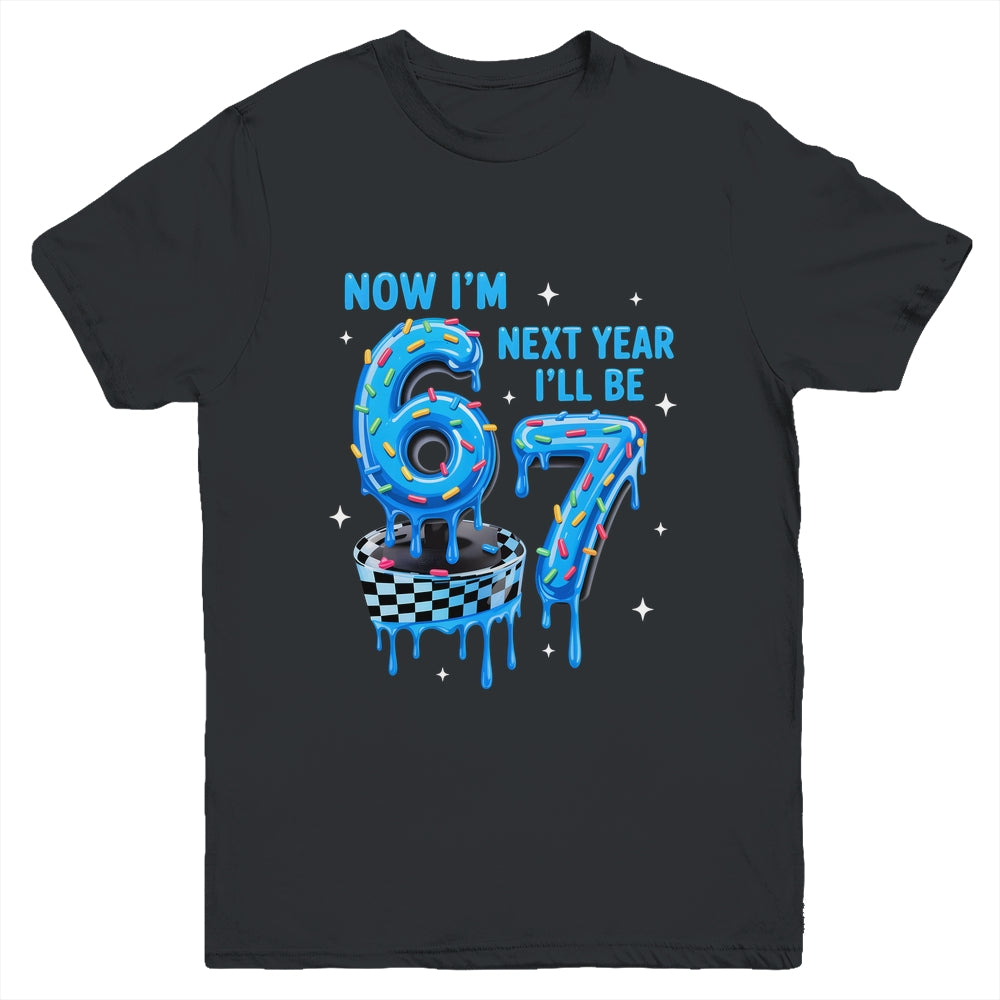 6th Birthday Boy Checkered Drip Im 6 Year Old Next Be 7 Youth Shirt | teecentury