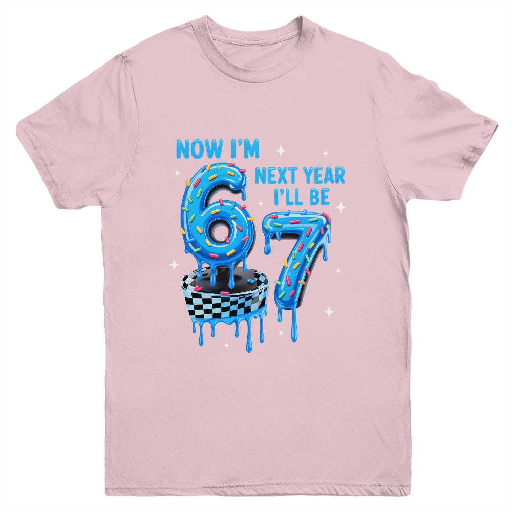 6th Birthday Boy Checkered Drip Im 6 Year Old Next Be 7 Youth Shirt | teecentury