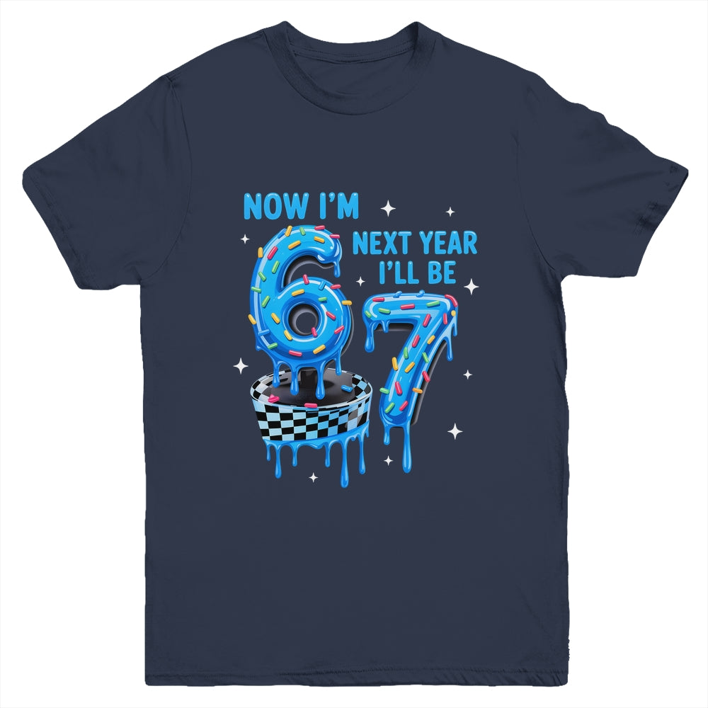 6th Birthday Boy Checkered Drip Im 6 Year Old Next Be 7 Youth Shirt | teecentury
