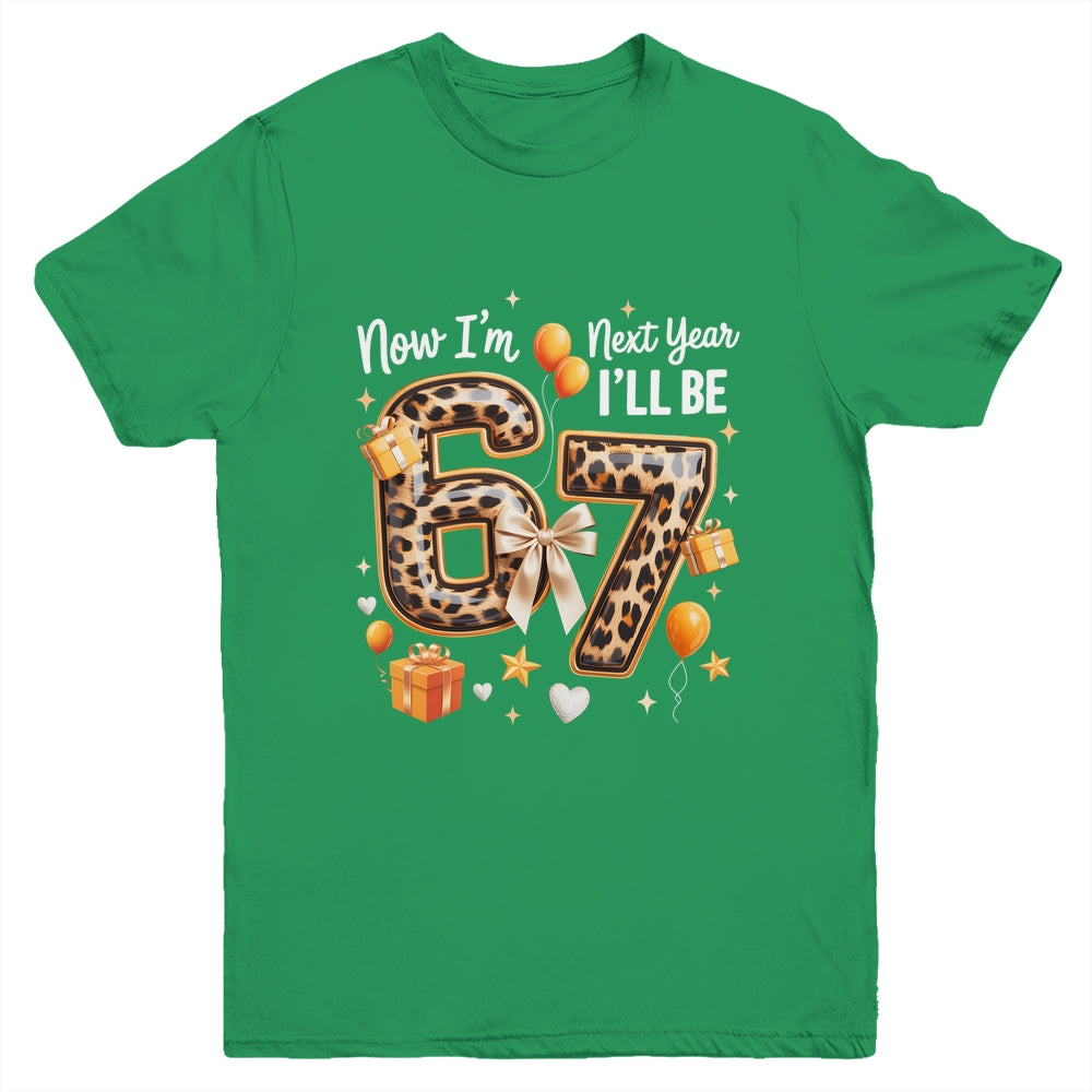 6th Birthday Girl Leopard Animal I'm 6 Next Year I'll Be 7 Youth Shirt | teecentury