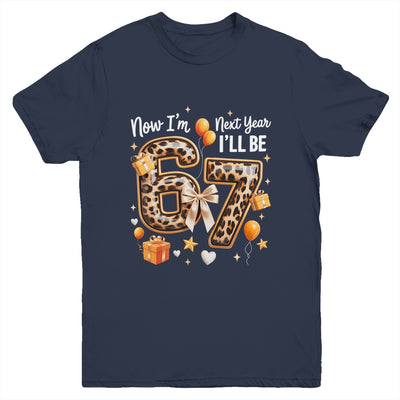 6th Birthday Girl Leopard Animal I'm 6 Next Year I'll Be 7 Youth Shirt | teecentury