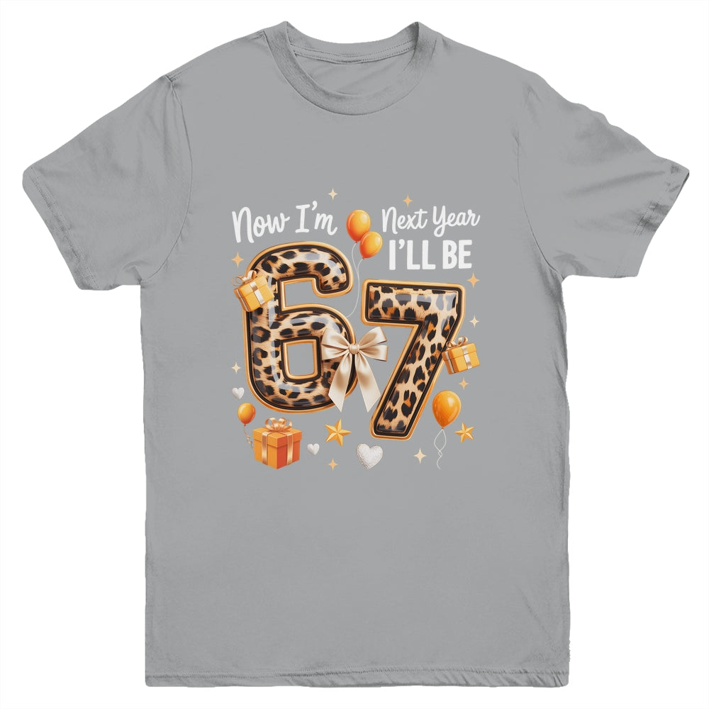 6th Birthday Girl Leopard Animal I'm 6 Next Year I'll Be 7 Youth Shirt | teecentury