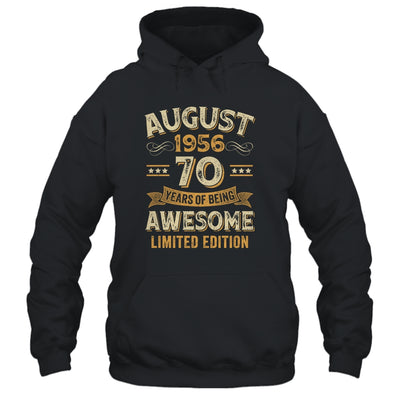 70 Years Awesome Vintage August 1956 70th Birthday Shirt & Hoodie | teecentury