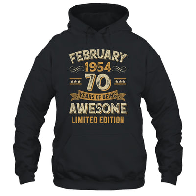 70 Years Awesome Vintage February 1954 70th Birthday Shirt & Hoodie | teecentury