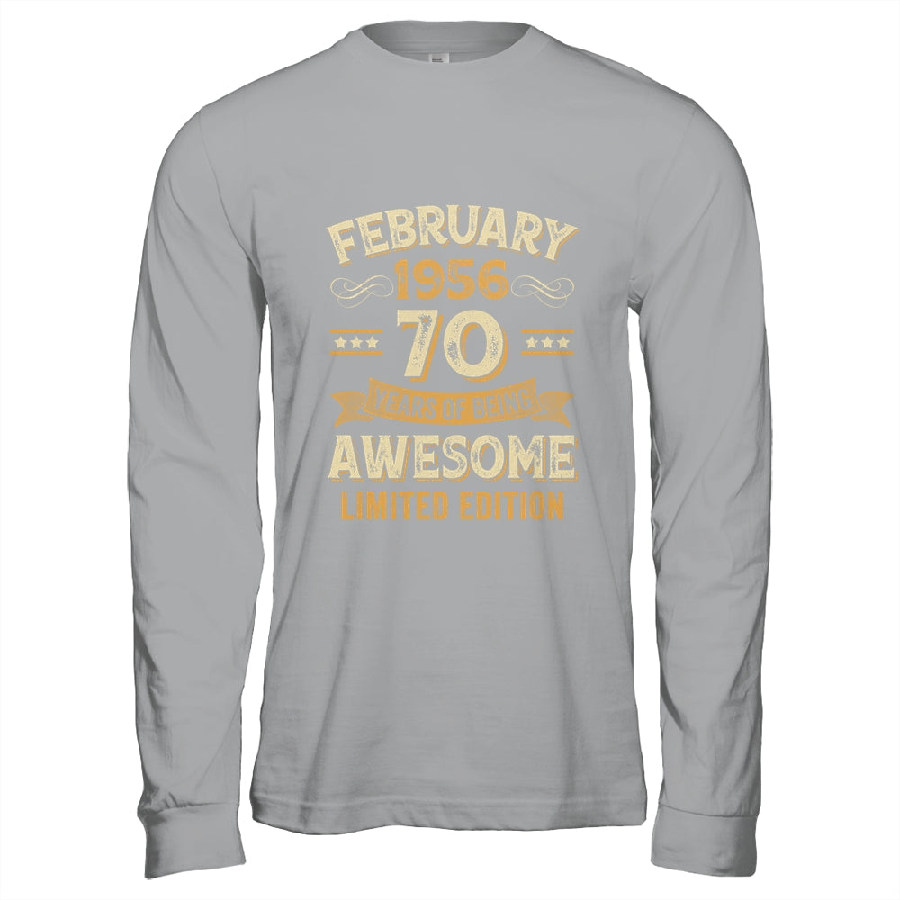 70 Years Awesome Vintage February 1956 70th Birthday Shirt & Hoodie | teecentury