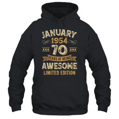 70 Years Awesome Vintage January 1954 70th Birthday Shirt & Hoodie | teecentury