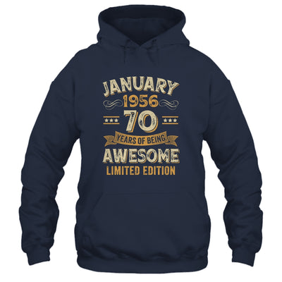 70 Years Awesome Vintage January 1956 70th Birthday Shirt & Hoodie | teecentury