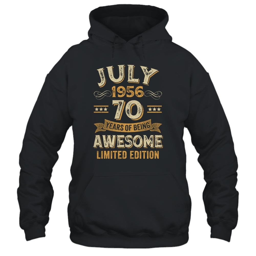 70 Years Awesome Vintage July 1956 70th Birthday Shirt & Hoodie | teecentury
