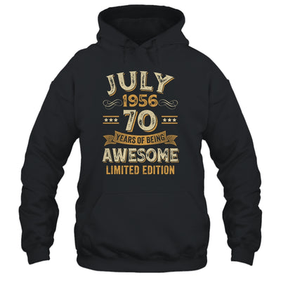 70 Years Awesome Vintage July 1956 70th Birthday Shirt & Hoodie | teecentury