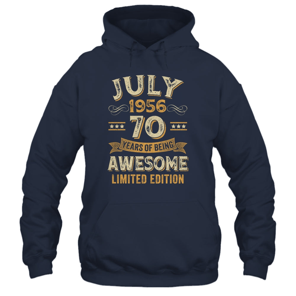 70 Years Awesome Vintage July 1956 70th Birthday Shirt & Hoodie | teecentury
