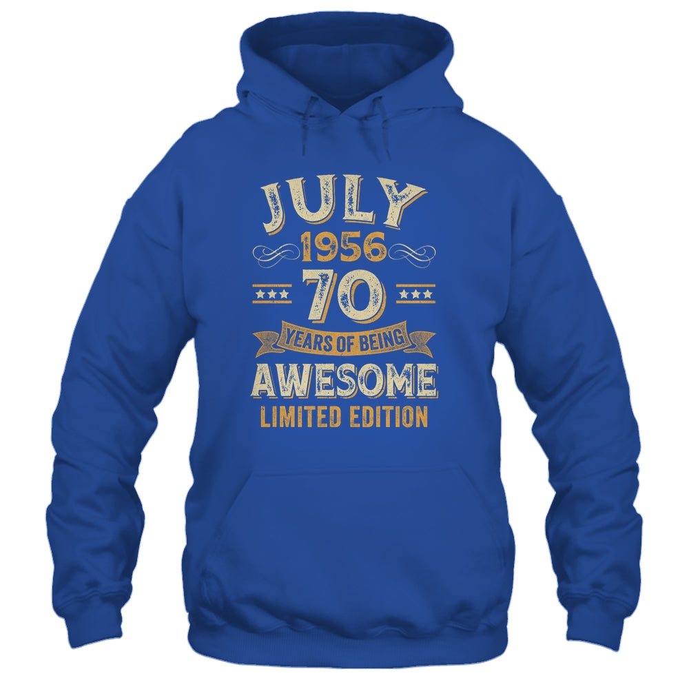 70 Years Awesome Vintage July 1956 70th Birthday Shirt & Hoodie | teecentury