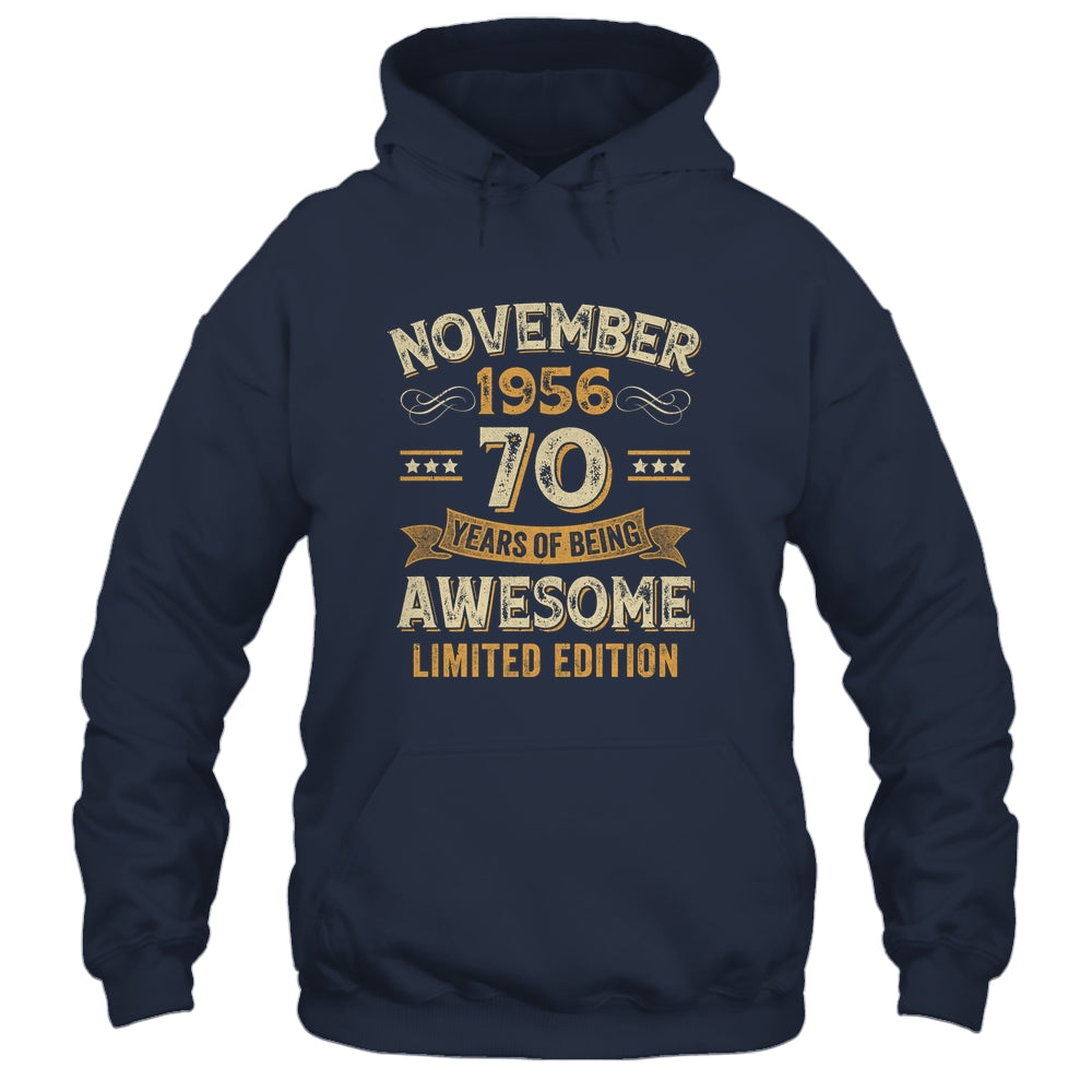 70 Years Awesome Vintage November 1956 70th Birthday Shirt & Hoodie | teecentury