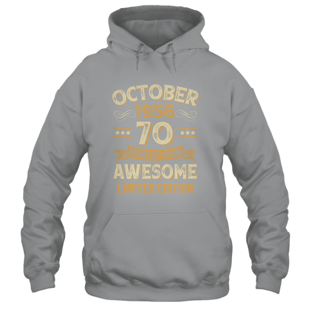 70 Years Awesome Vintage October 1956 70th Birthday Shirt & Hoodie | teecentury