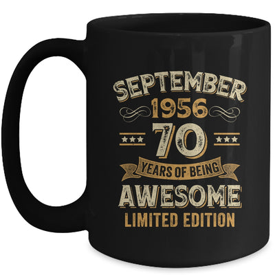 70 Years Awesome Vintage September 1956 70th Birthday Mug | teecentury