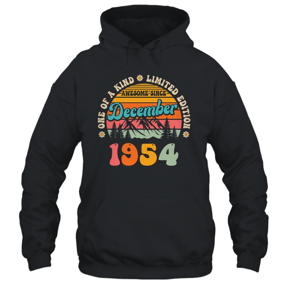 70 Years Old Awesome Since December 1954 70th Birthday Groovy Shirt & Tank Top | teecentury