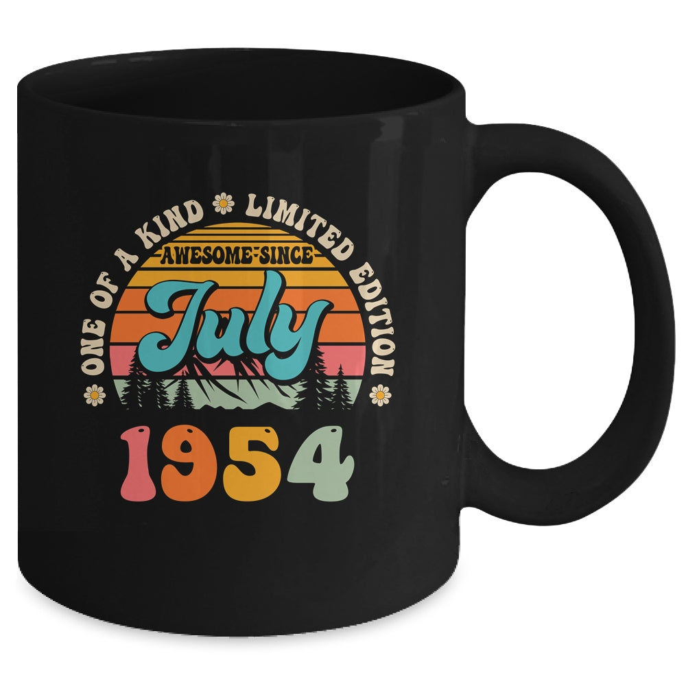 70 Years Old Awesome Since July 1954 70th Birthday Groovy Mug | teecentury