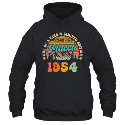 70 Years Old Awesome Since March 1954 70th Birthday Groovy Shirt & Tank Top | teecentury