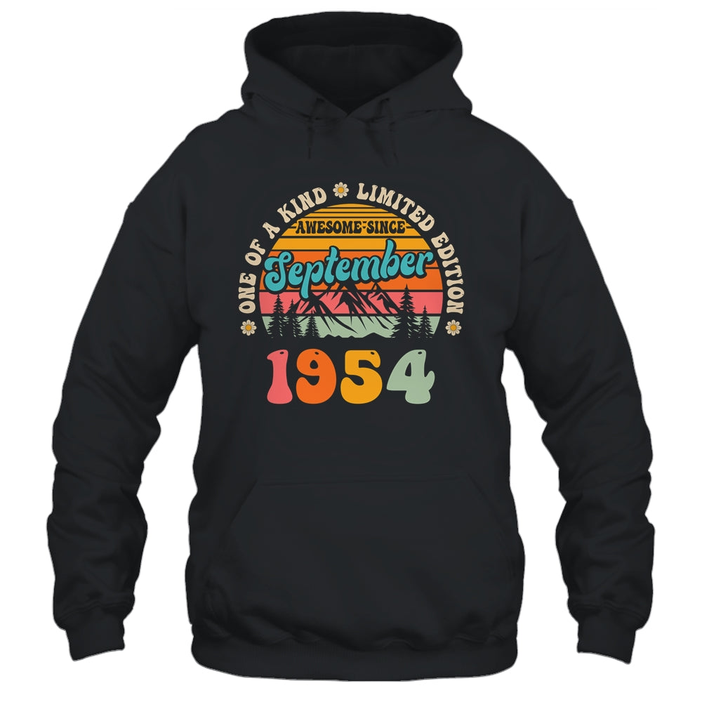 70 Years Old Awesome Since September 1954 70th Birthday Groovy Shirt & Tank Top | teecentury