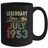 70 Years Old Legendary Since July 1953 70th Birthday Mug | teecentury