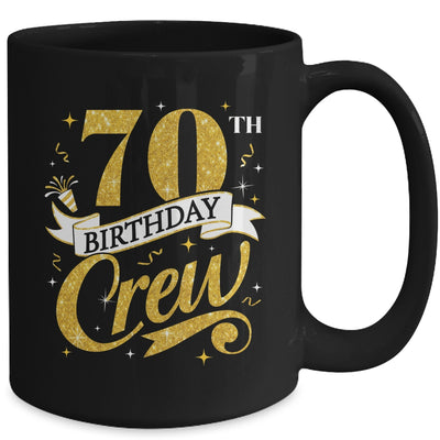 70th Birthday Crew 70th Bday Party Squad Friends Crown Funny Mug | teecentury