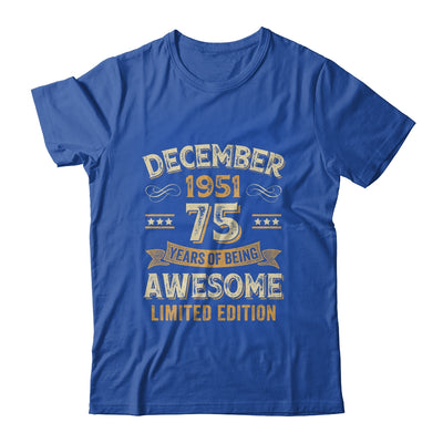 75 Years Awesome Vintage December 1951 75th Birthday Shirt & Hoodie | teecentury