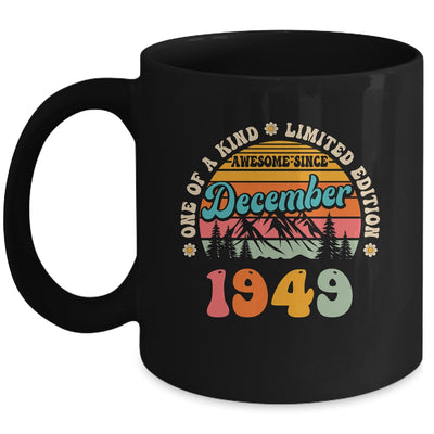 75 Years Old Awesome Since December 1949 75th Birthday Groovy Mug | teecentury