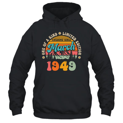 75 Years Old Awesome Since March 1949 75th Birthday Groovy Shirt & Tank Top | teecentury