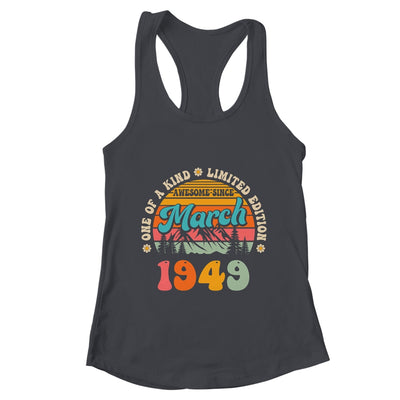 75 Years Old Awesome Since March 1949 75th Birthday Groovy Shirt & Tank Top | teecentury