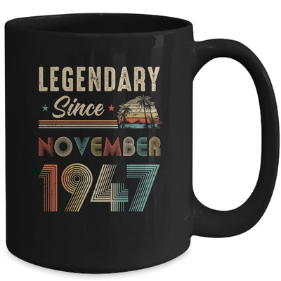 75 Years Old Legendary Since November 1948 75th Birthday Mug | teecentury