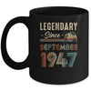 75 Years Old Legendary Since September 1948 75th Birthday Mug | teecentury
