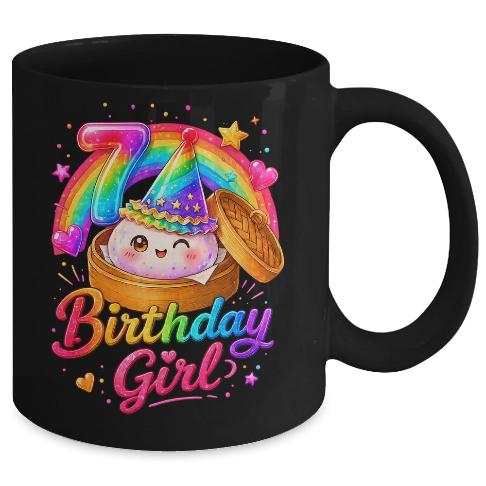 7Th Birthday Girl Dumpling Kawaii Pastel Anime 7 Years Old Mug | teecentury