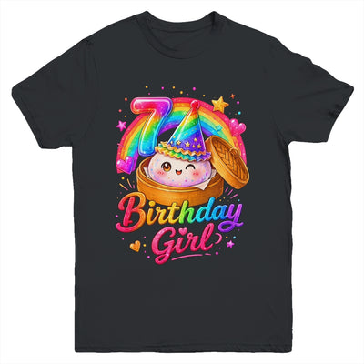7Th Birthday Girl Dumpling Kawaii Pastel Anime 7 Years Old Youth Shirt | teecentury