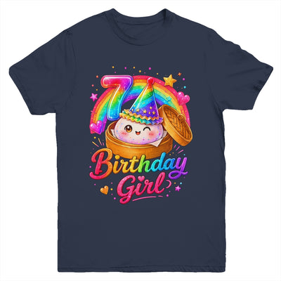 7Th Birthday Girl Dumpling Kawaii Pastel Anime 7 Years Old Youth Shirt | teecentury