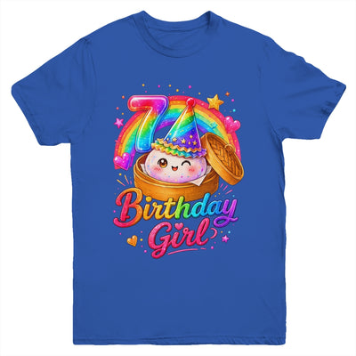 7Th Birthday Girl Dumpling Kawaii Pastel Anime 7 Years Old Youth Shirt | teecentury
