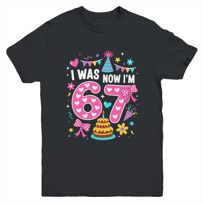 7 Year Old Birthday I Was 6 Now I'm 7 67 Funny Kids Girls Youth Shirt | teecentury
