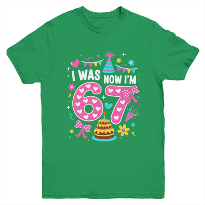 7 Year Old Birthday I Was 6 Now I'm 7 67 Funny Kids Girls Youth Shirt | teecentury