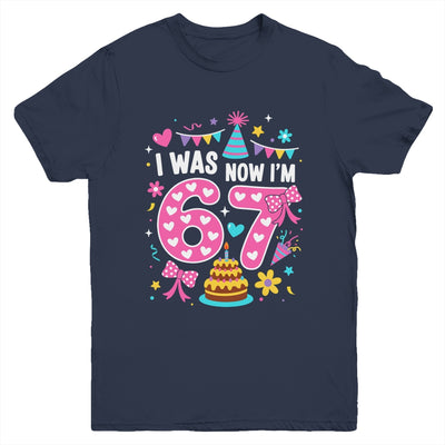 7 Year Old Birthday I Was 6 Now I'm 7 67 Funny Kids Girls Youth Shirt | teecentury