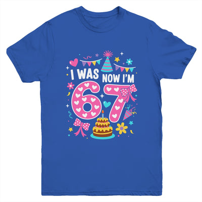 7 Year Old Birthday I Was 6 Now I'm 7 67 Funny Kids Girls Youth Shirt | teecentury
