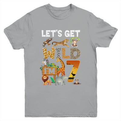 7 Year Old Zoo Birthday Safari Jungle Animal 7th Bday Youth Shirt | teecentury