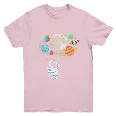 7 Years Old Birthday Boy Astronaut Space 7th Birthday Youth Shirt | teecentury