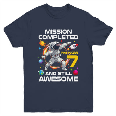 7th Birthday Astronaut 7 Years Old Outer Space Birthday Youth Shirt | teecentury