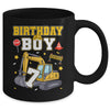 7th Birthday Boy 7 Years Old Excavator Three Decorations Mug | teecentury