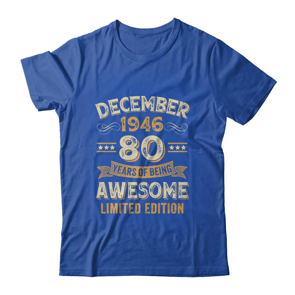 80 Years Awesome Vintage December 1946 80th Birthday Shirt & Hoodie | teecentury