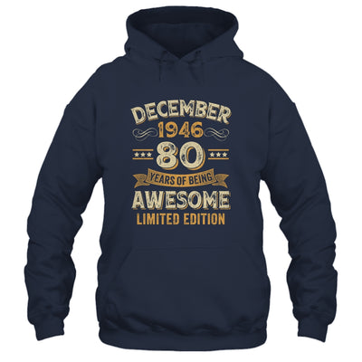 80 Years Awesome Vintage December 1946 80th Birthday Shirt & Hoodie | teecentury