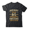 80 Years Awesome Vintage January 1944 80th Birthday Shirt & Hoodie | teecentury