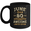 80 Years Awesome Vintage June 1944 80th Birthday Mug | teecentury