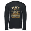 80 Years Awesome Vintage May 1944 80th Birthday Shirt & Hoodie | teecentury