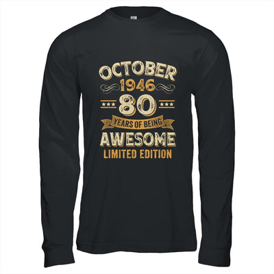 80 Years Awesome Vintage October 1946 80th Birthday Shirt & Hoodie | teecentury