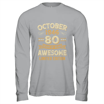 80 Years Awesome Vintage October 1946 80th Birthday Shirt & Hoodie | teecentury