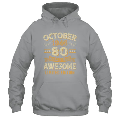 80 Years Awesome Vintage October 1946 80th Birthday Shirt & Hoodie | teecentury